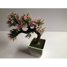 Árvore artificial de flores de pinho bonsai para decoração de casa